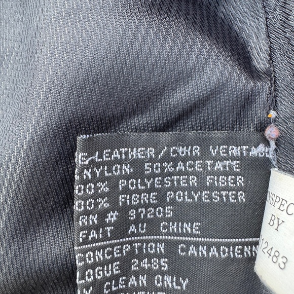 Y2K/90s Vintage DANIER Black Leather Coat | Structured Shoulders | Women's Sz M - Picture 14 of 15